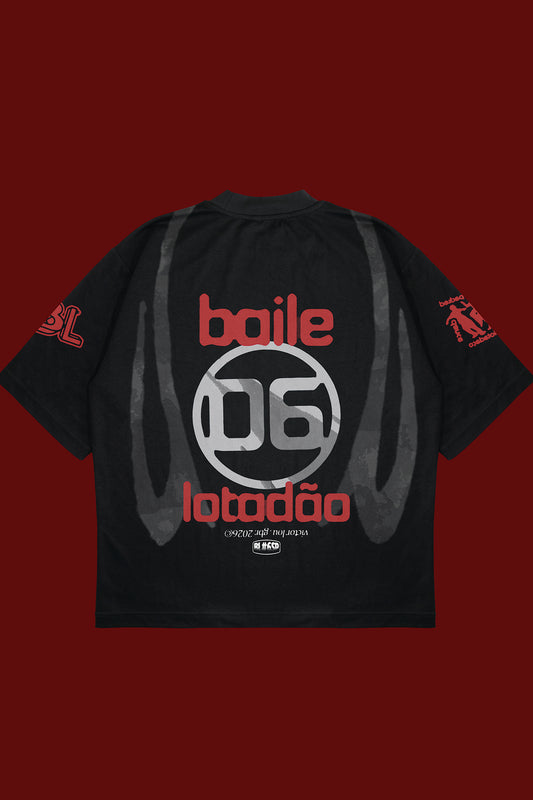 Camiseta Oversized  - BAILE LOTADÃO 06 - Preta