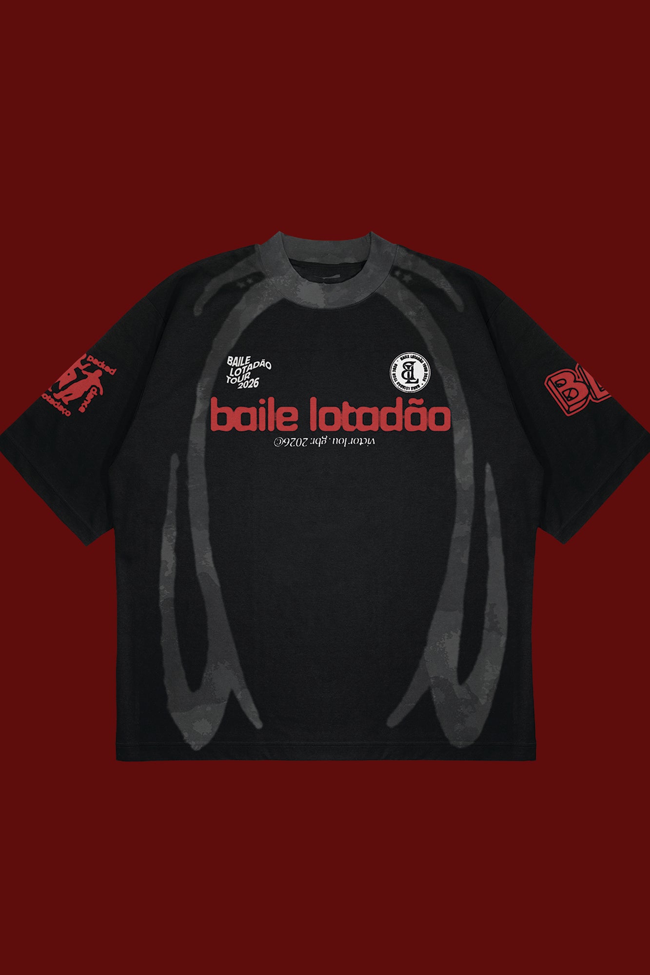 Camiseta Oversized  - BAILE LOTADÃO 06 - Preta