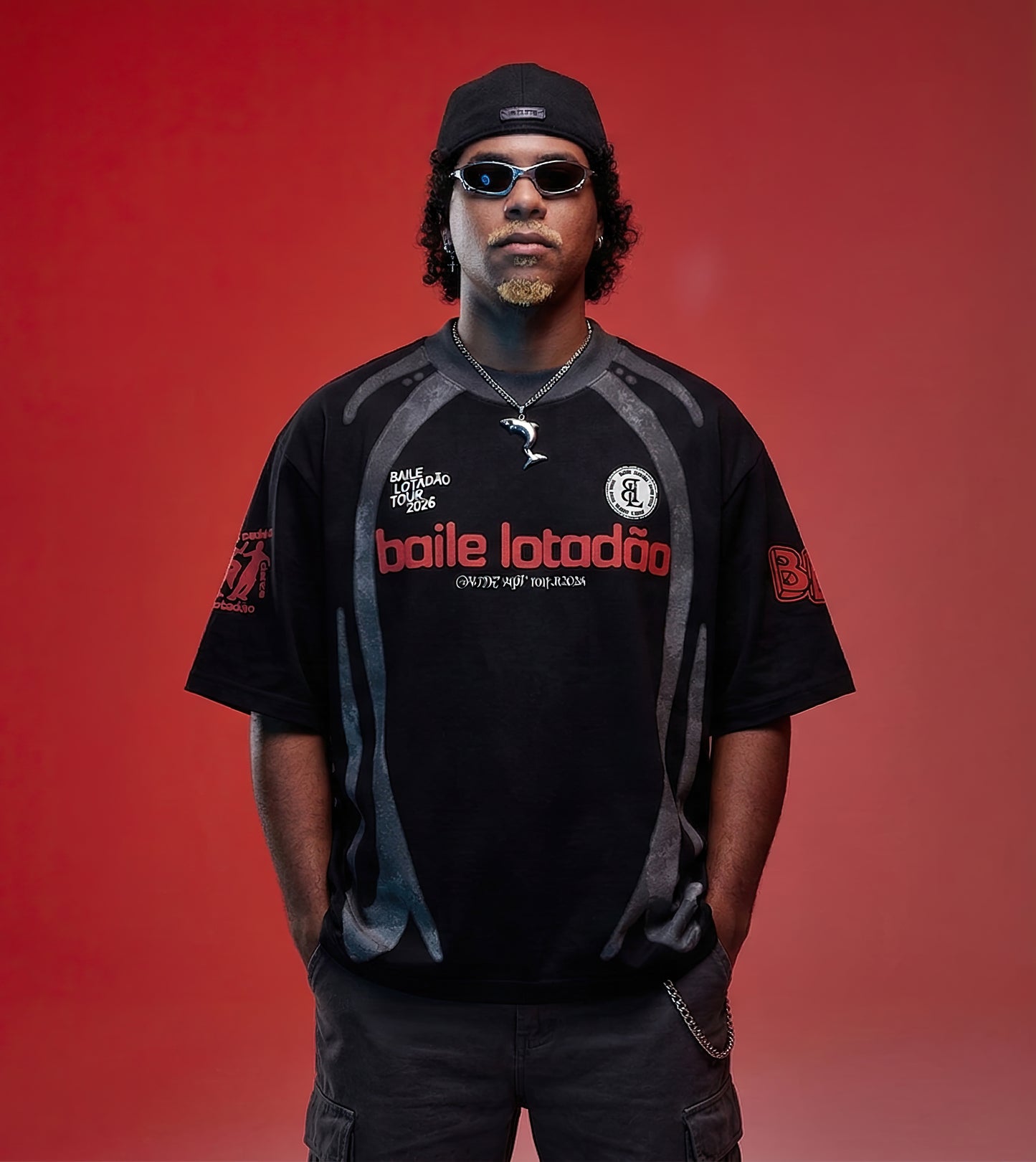 Camiseta Oversized  - BAILE LOTADÃO 06 - Preta